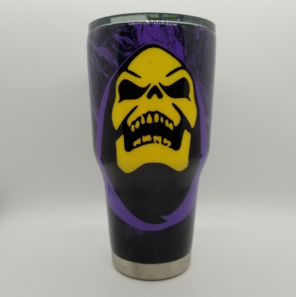 30oz custom Skeletor insulated tumbler